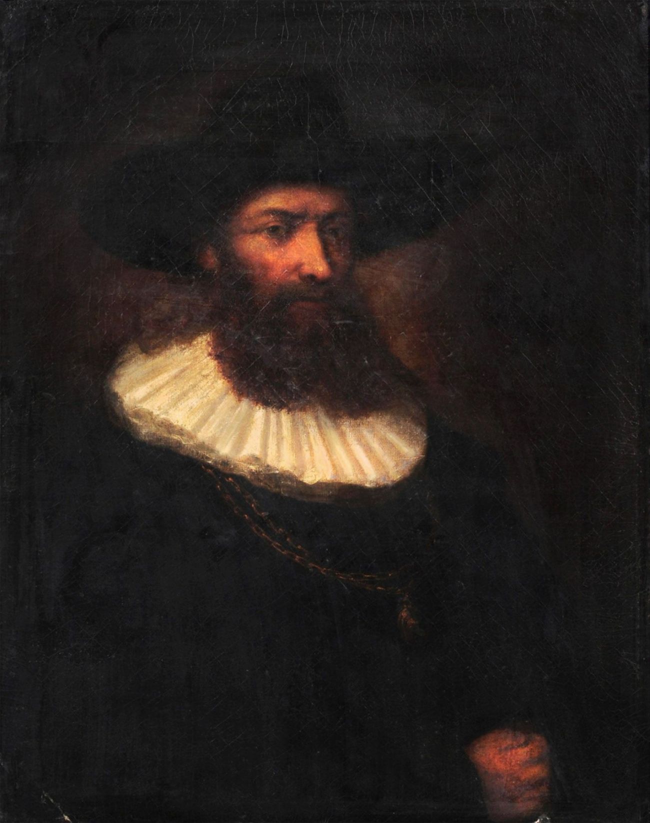 Rembrandt Harmensz. van Rijn (Nachfolger), Portraet eines Edelmannes. Wohl...